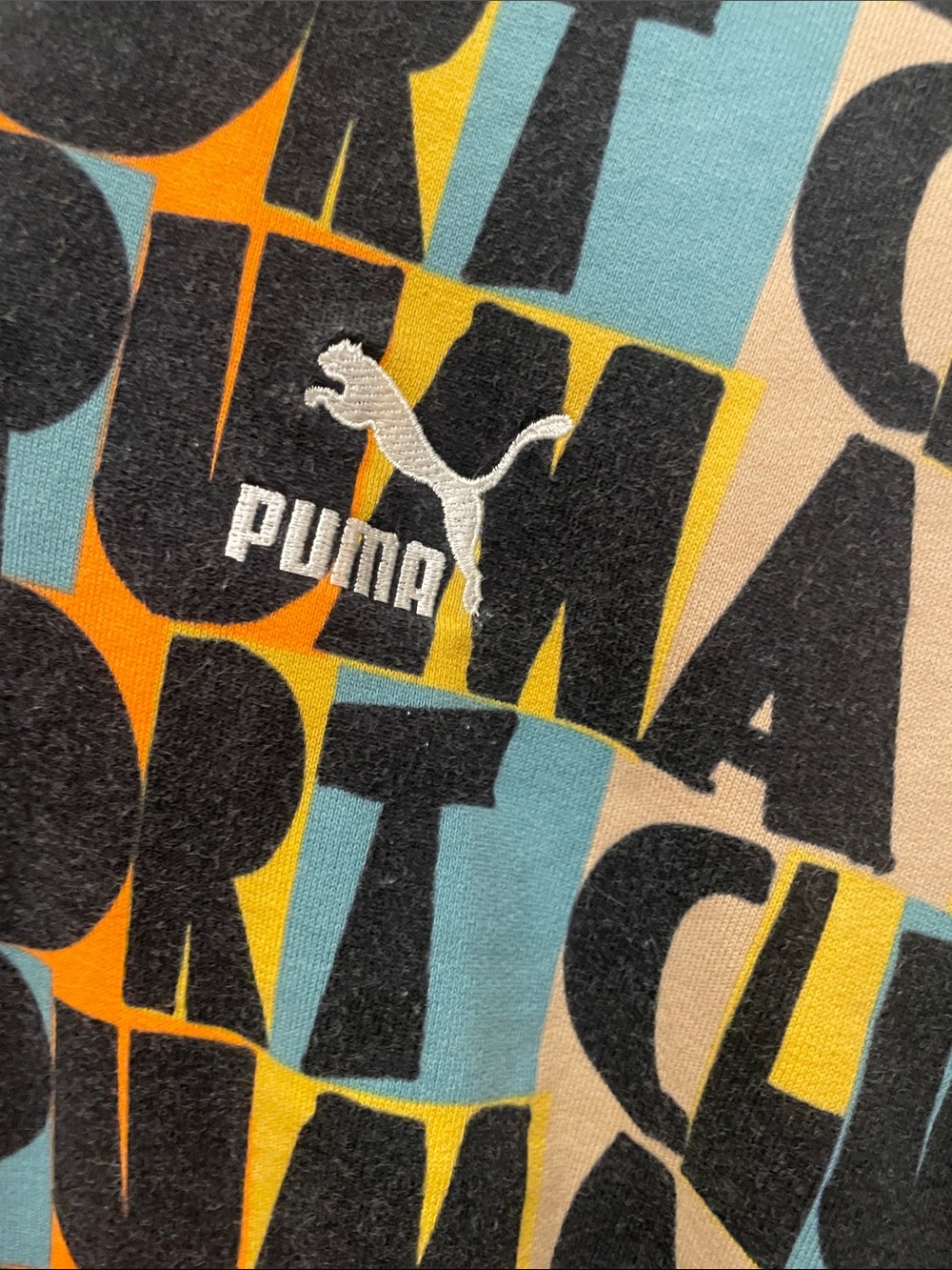 Puma club sport Multicolor Short-Sleeve Hoodie - Black, Teal, Yellow, Cream XL - Picture 3 of 4